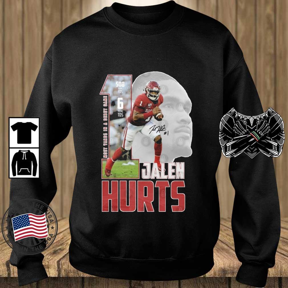 Jalen Hurts Most Yards In A Debut Game Signature shirt