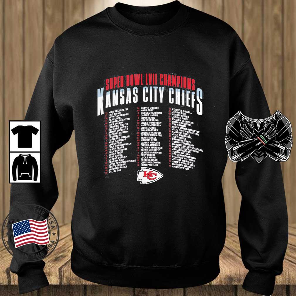 Kansas City Chiefs Super Bowl LVII Champions Made The Cut Roster Shirt
