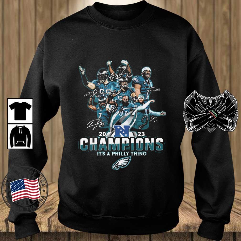 Philadelphia Eagles 2023 Super Bowl LVII Champions It's Philly Thing Signatures shirt
