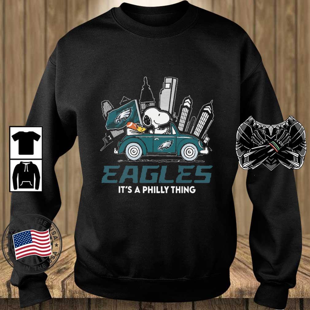 Philadelphia Eagles Snoopy And Woodstock Drive Car It's A Philly Thing shirt
