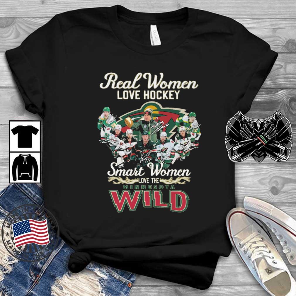 Real Women Love Hockey Smart Women Love The Minnesota Wild Signatures shirt