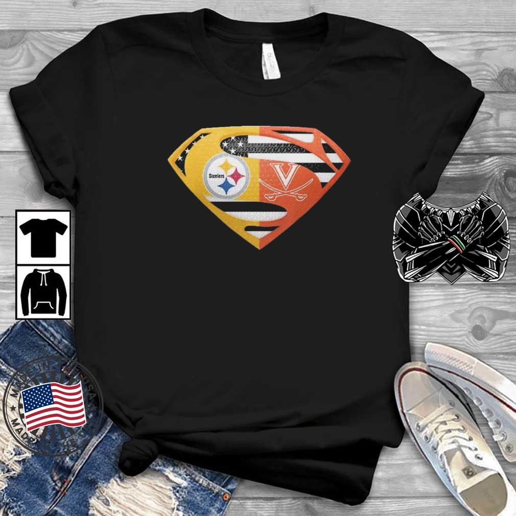Pittsburgh Steelers Virginia Cavaliers Superman shirt