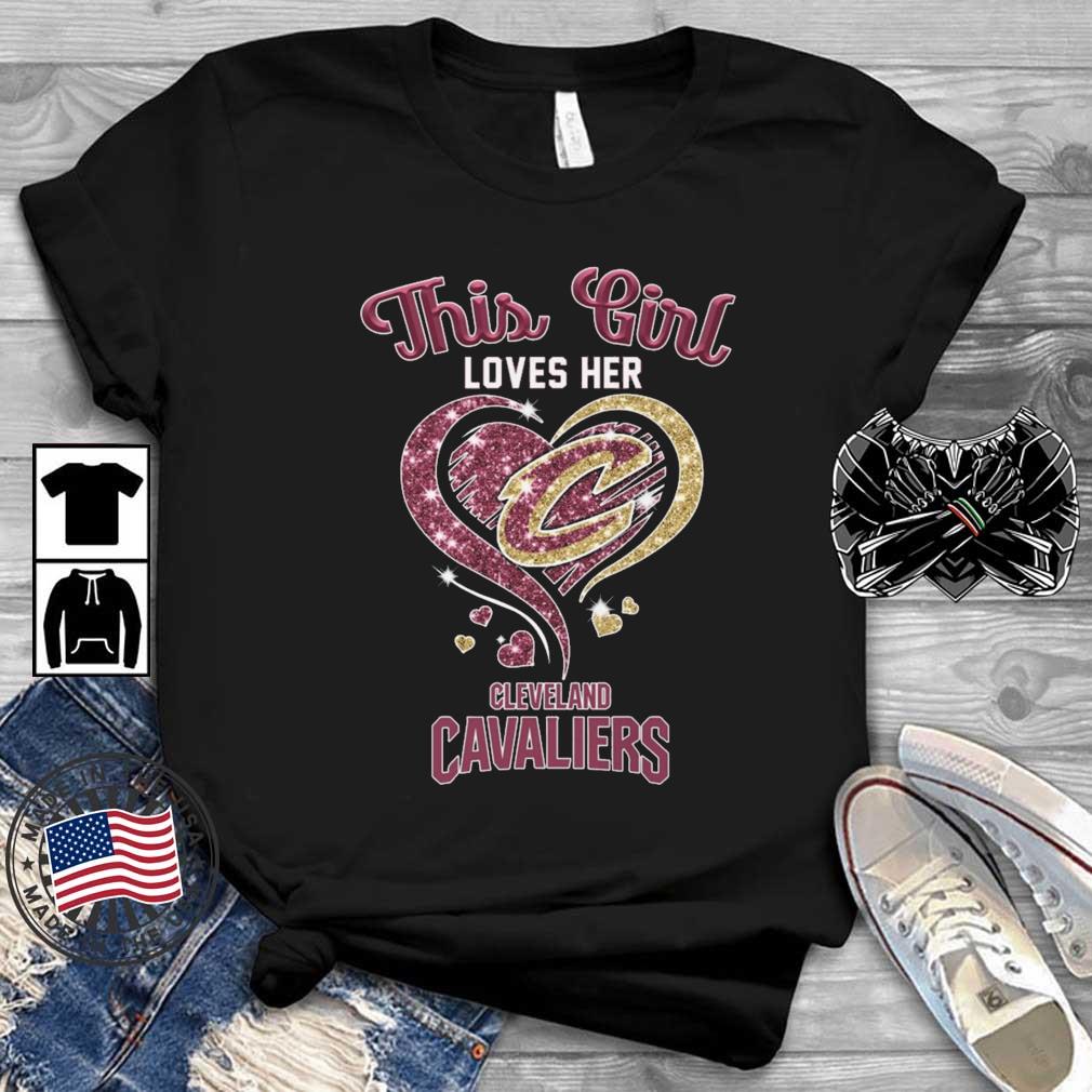 This Girl Loves Her Cleveland Cavaliers Diamond Heart shirt