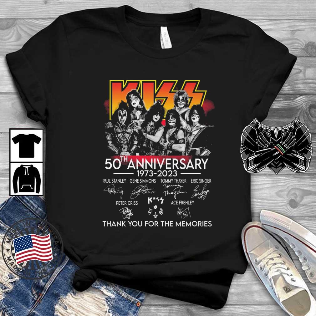 Tour Kiss 50th Anniversary 1973-2023 Thank You For The Memories Signatures shirt