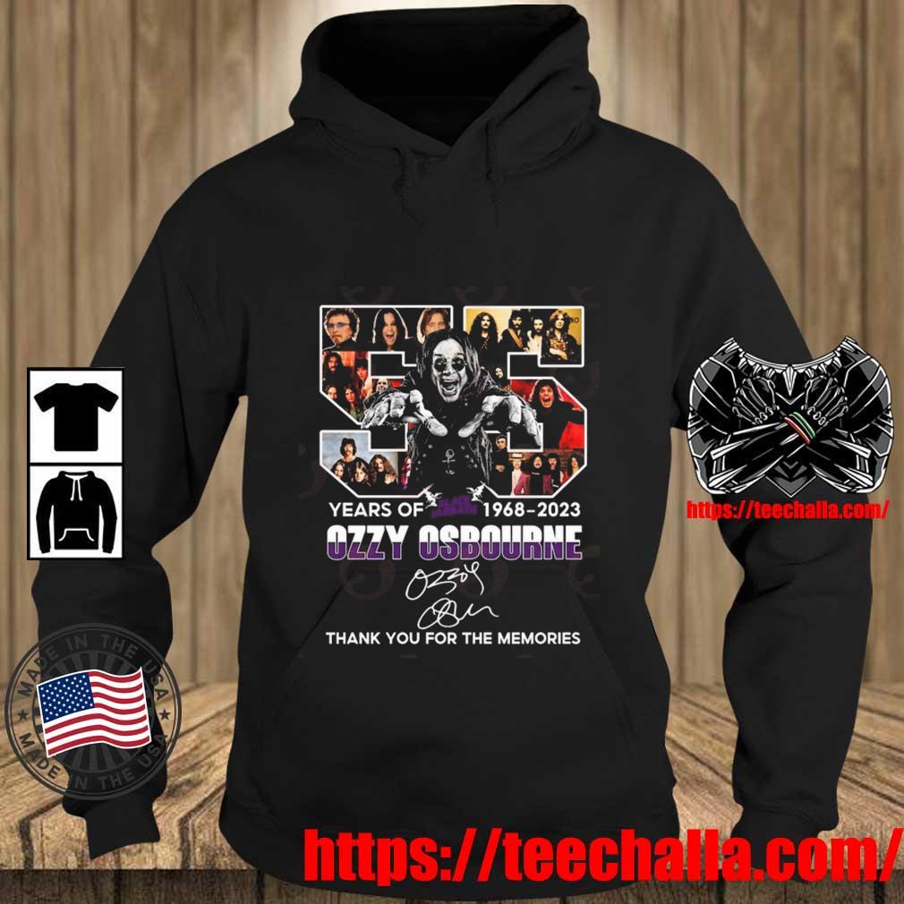 55 Years Of 1968 – 2023 Ozzy Osbourne Thank You For The Memories Signature Shirt Teechalla hoodie den