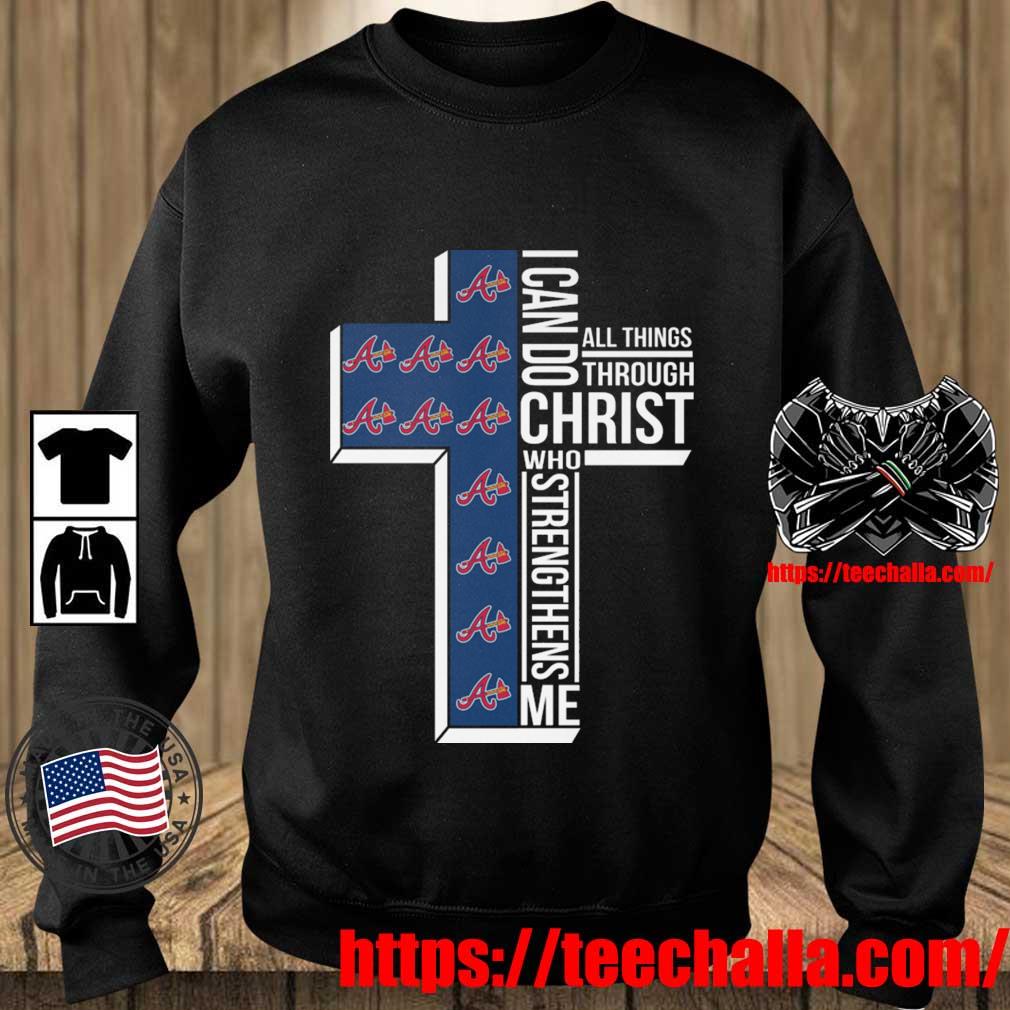 Atlanta Braves Cross I Can Do Christ Who Strengthens Me All Things