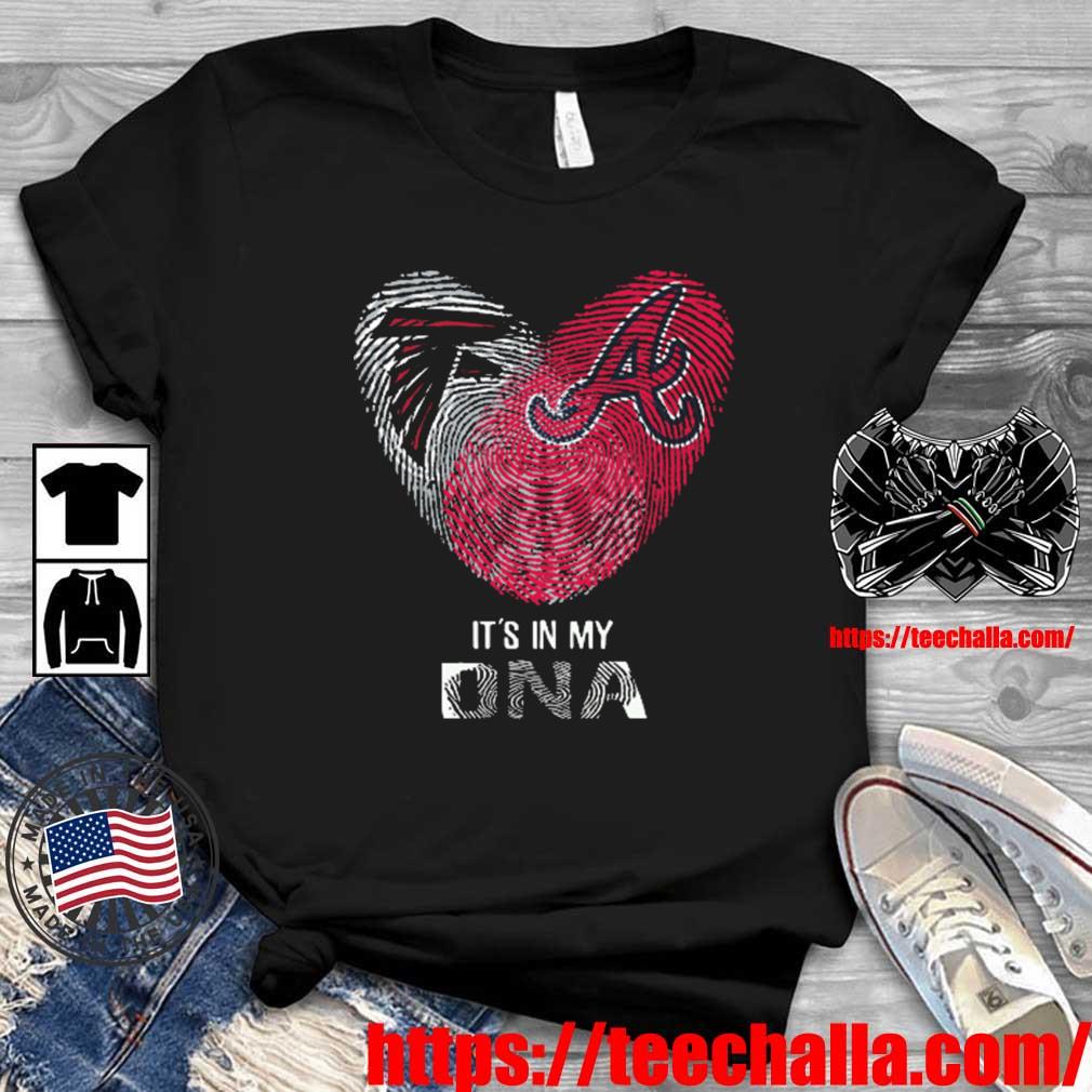 Original Atlanta Falcons And Atlanta Braves Heart It's In My DNA 2023 shirt