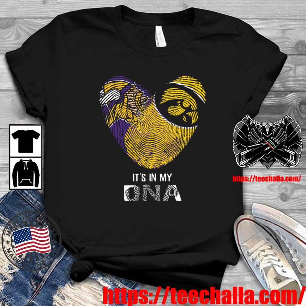 Original Minnesota Vikings And Iowa Hawkeyes Heart It's In My DNA 2023 shirt