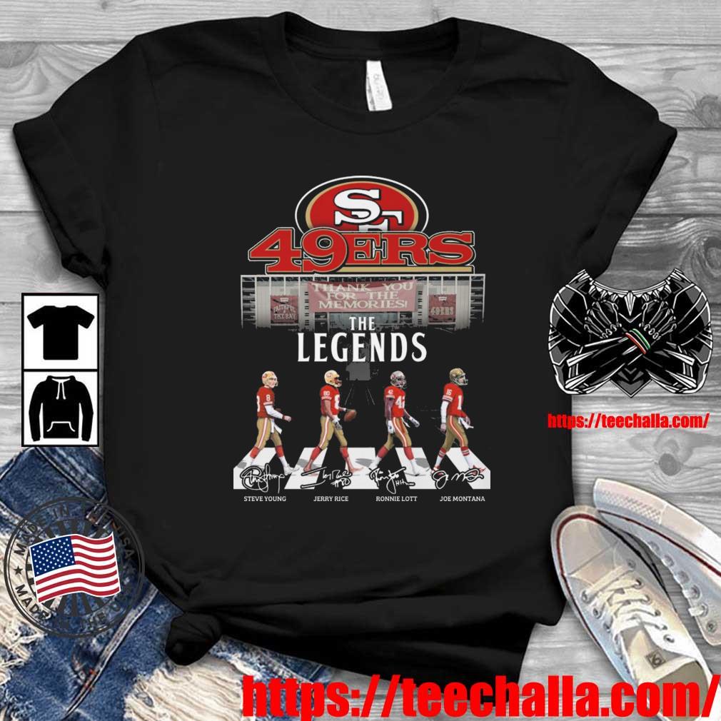 Original San Francisco 49ers Thank You For The Memories The Legends Abbey Road Signatures shirt