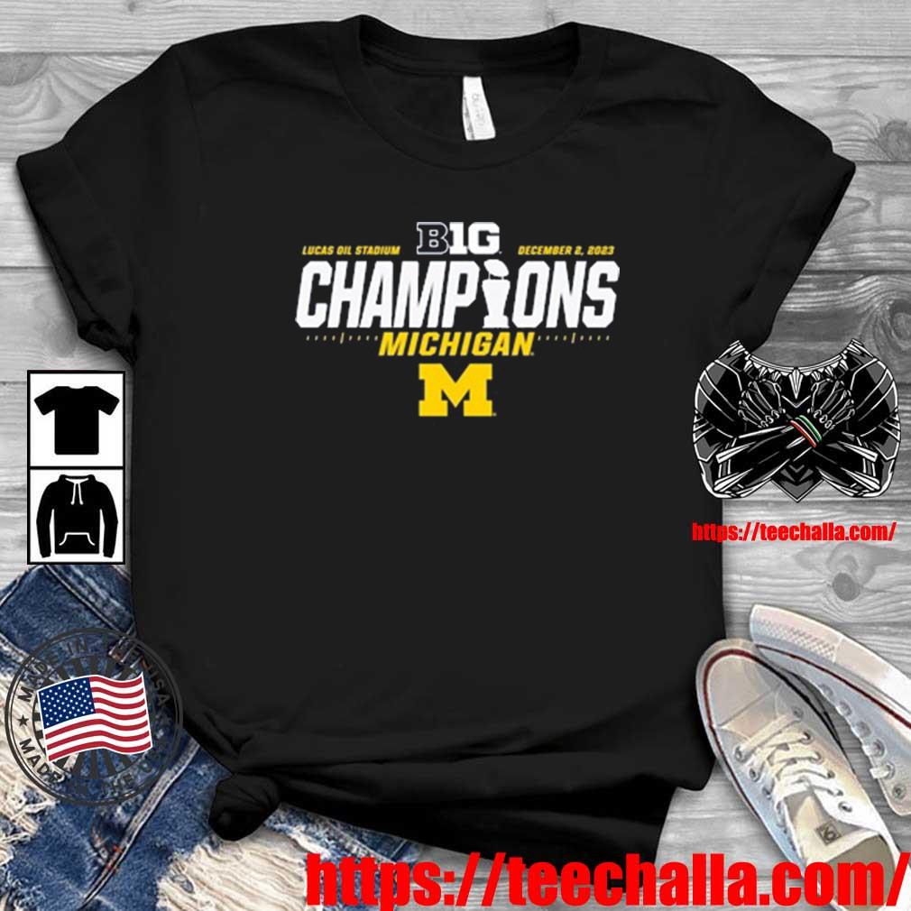 Original michigan Wolverines 2023 Big Champions Lucas Oil Stadium Shirt ...