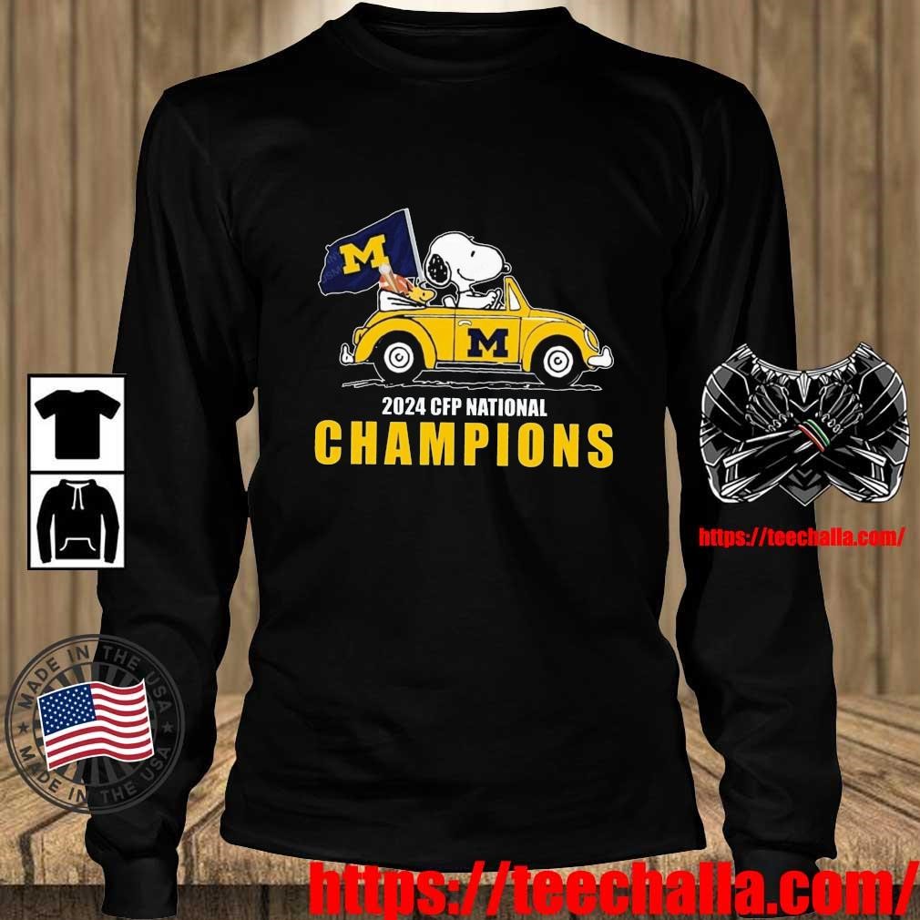Original Snoopy ANd Woodstock Driving Car Michigan Wolverines 2024 CFP ...
