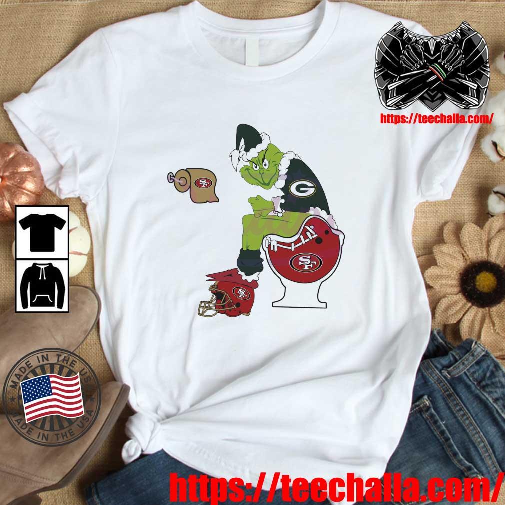 Grinch Green Bay Packers Toilet San Francisco 49ers 2024 Playoffs T ...